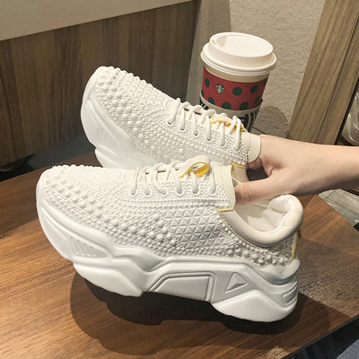 Ženske sportske tenisice s 3D efektom i visokim potplatom