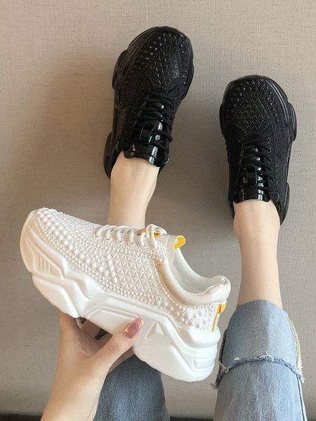 Ženske sportske tenisice s 3D efektom i visokim potplatom