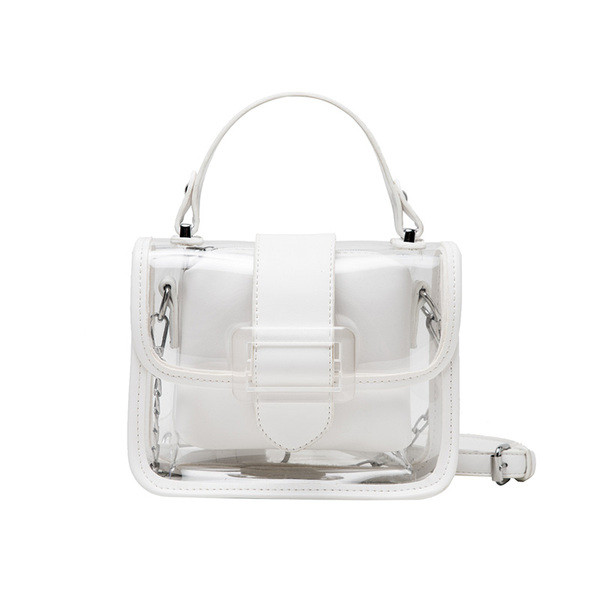 Átlátszó női táska rövid és hosszú füllel