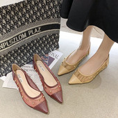 Γυναικεία casual παπούτσια μυτερό μοντέλα και πλέγμα