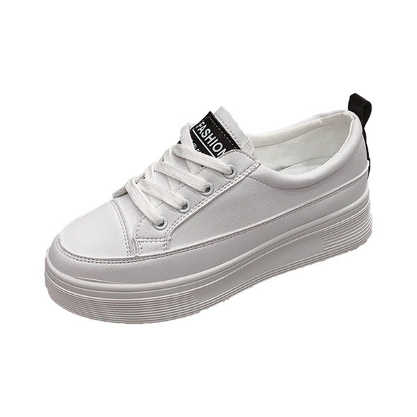 Női fehér bőr tornacipő lapos talppal