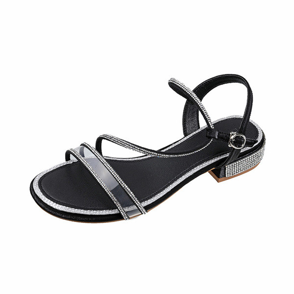 Modern női szandál kövekkel a sarkán