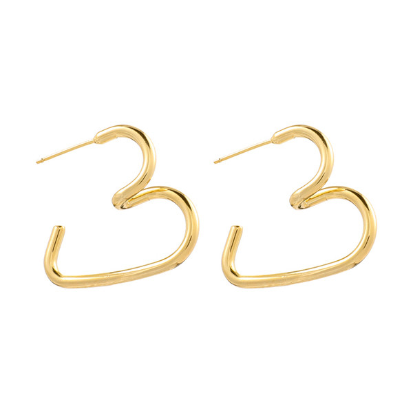 Női arany fülbevaló szív alakú