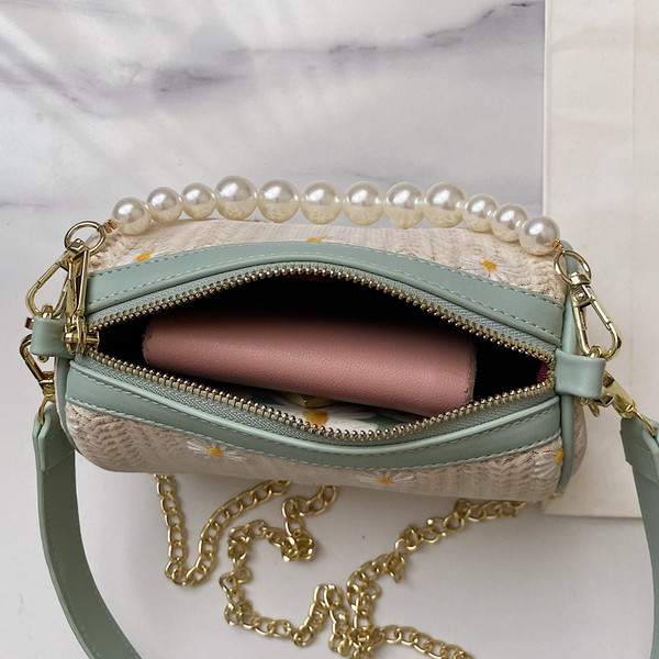 Stílusos női mini táska dekorgyöngyökkel