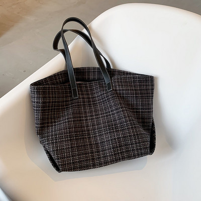 Női mindennapi kockás táska széles modell