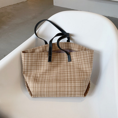 Női mindennapi kockás táska széles modell