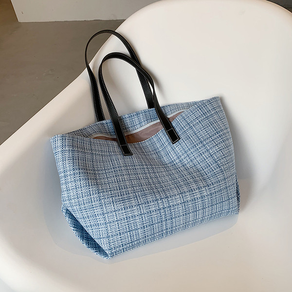 Női mindennapi kockás táska széles modell