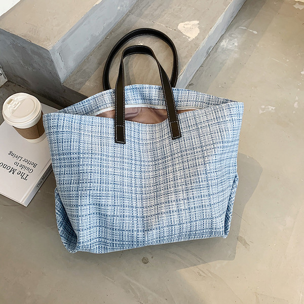 Női mindennapi kockás táska széles modell