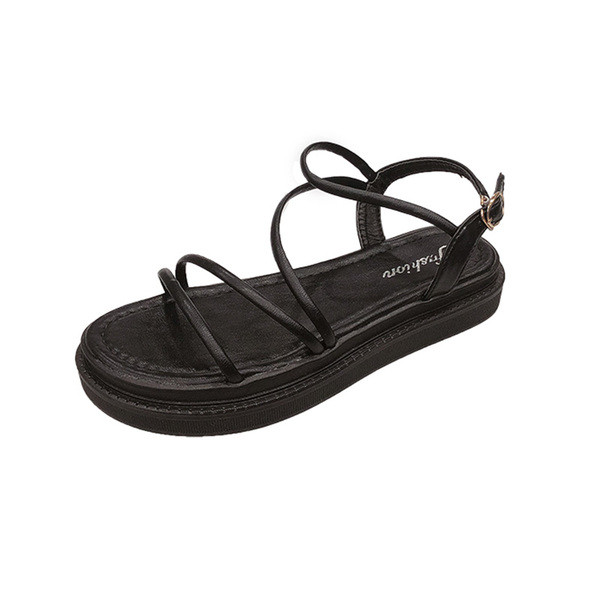 Női alkalmi szandál műbőrből, vékony pánttal