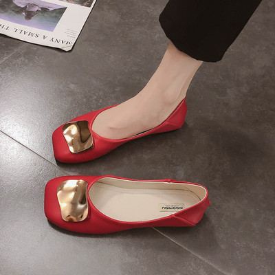 Női alkalmi cipő lapos talppal és csattal