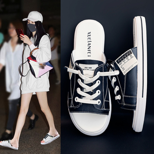 Alkalmi női papucs műbőrből