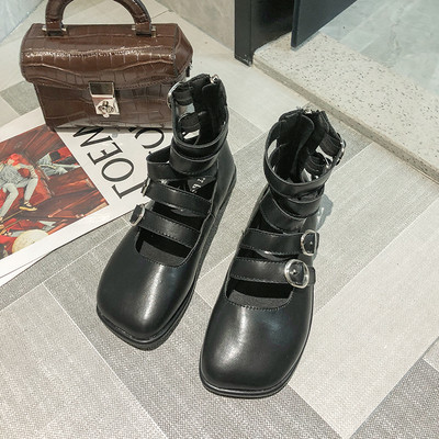 Öko bőrből készült, pántos női alkalmi cipő új modellje