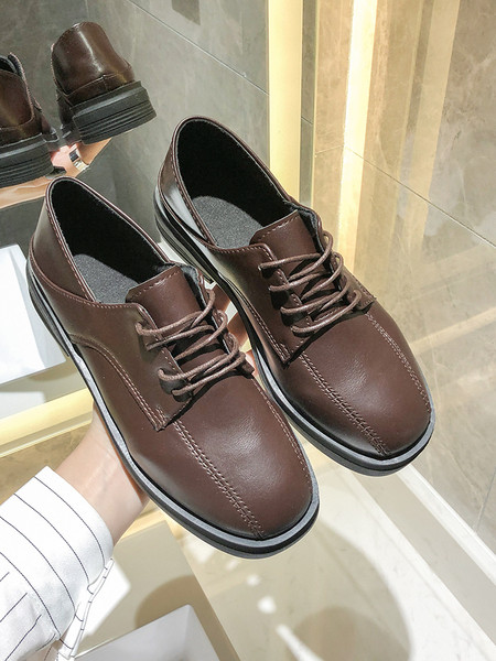 Casual ženske cipele od eko kože sa vezicama i ravnim đonom