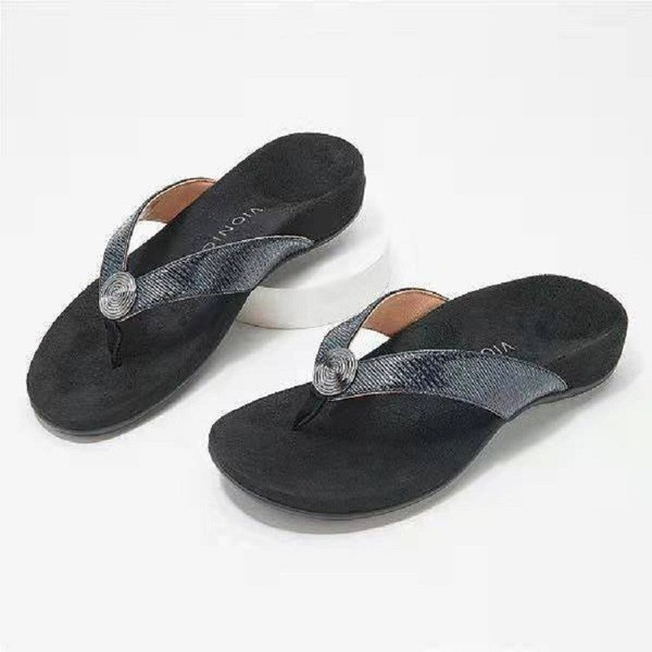 Alkalmi papucs lapos talppal - nagy méretben