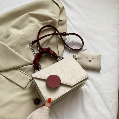 Új modell eko bőrből készült női táska, rövid és hosszú füllel