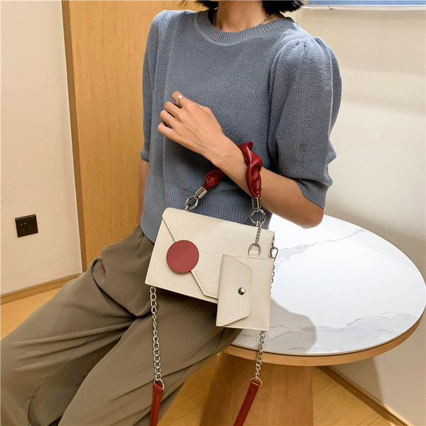 Új modell eko bőrből készült női táska, rövid és hosszú füllel