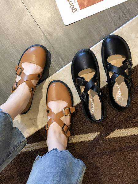 Női alkalmi cipő eko bőrből, keresztpánttal