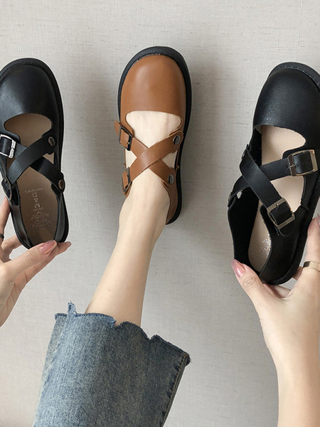 Női alkalmi cipő eko bőrből, keresztpánttal