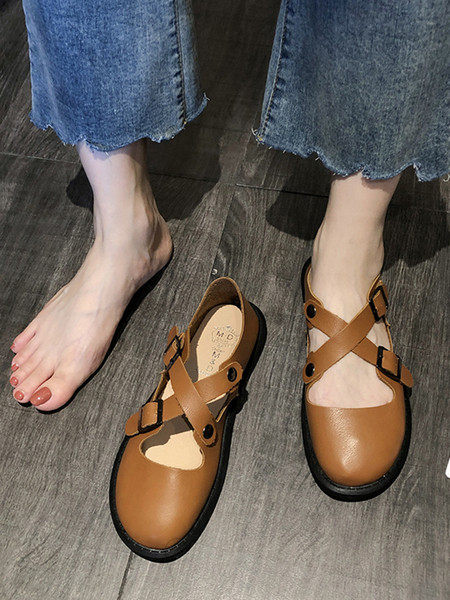 Női alkalmi cipő eko bőrből, keresztpánttal