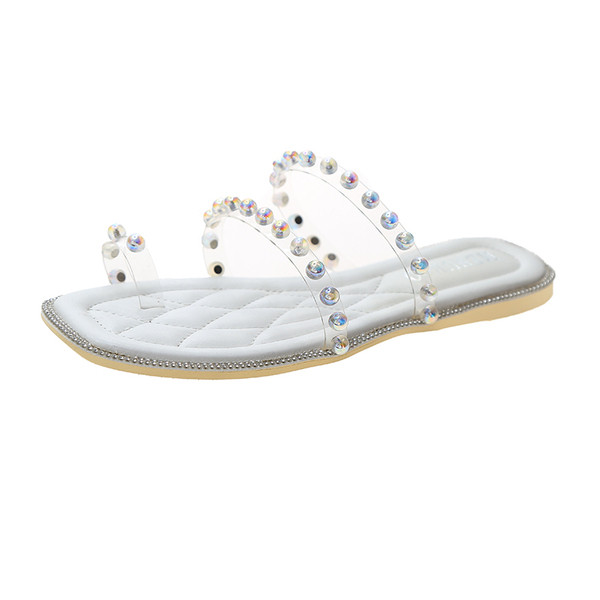 Modern női papucs gyöngyökkel