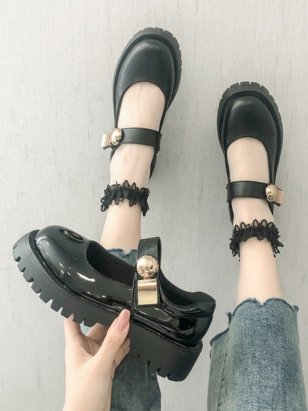 Ženske casual cipele od eko kože sa grubim đonom