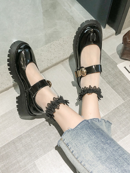 Ženske casual cipele od eko kože sa grubim đonom