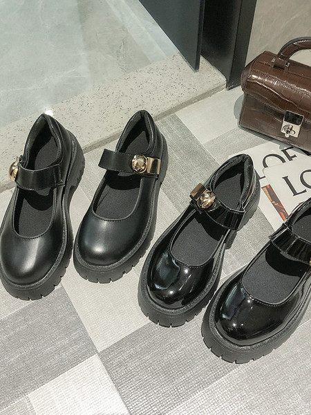 Ženske casual cipele od eko kože sa grubim đonom