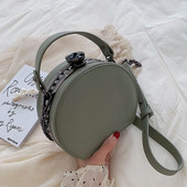 Modern női kerek táska rövid fogantyúval