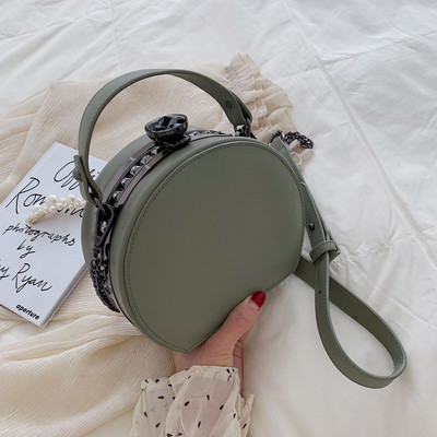 Modern női kerek táska rövid fogantyúval