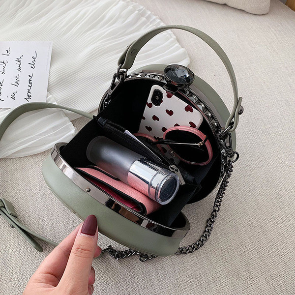 Modern női kerek táska rövid fogantyúval