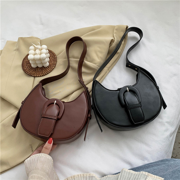 Modern női kerek táska sima modell