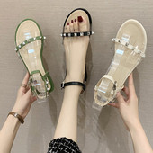 Női szandál szilikon pánttal