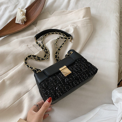 Mala ženska torbica sa šljokicama i dugom ručkom