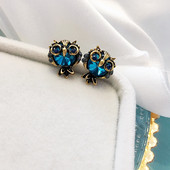 Női mindennapi fülbevaló bagoly formájú