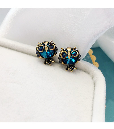 Női mindennapi fülbevaló bagoly formájú