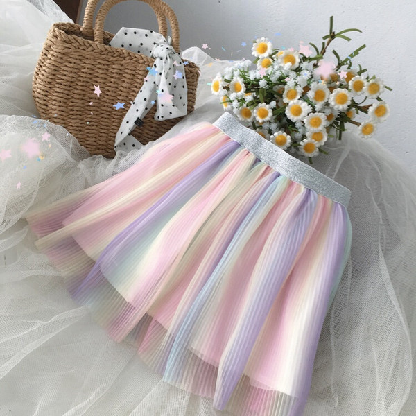 Színes, magas derekú gyerekszoknya lányoknak