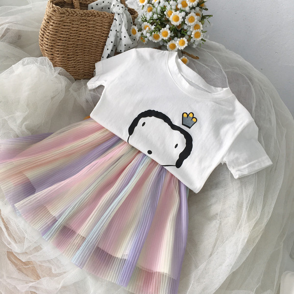 Színes, magas derekú gyerekszoknya lányoknak