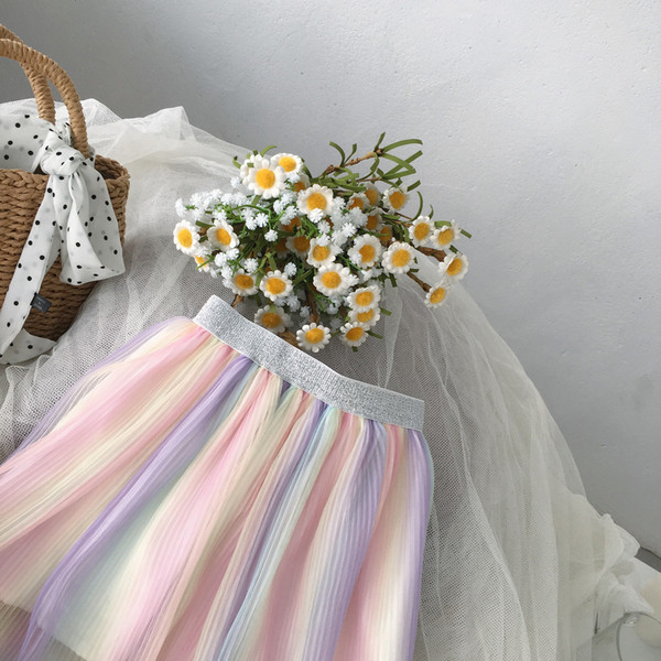 Színes, magas derekú gyerekszoknya lányoknak