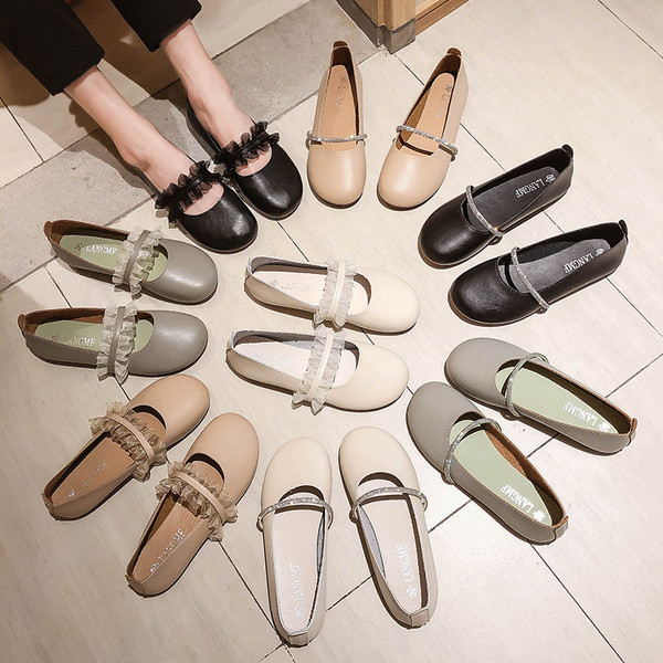 Női bőr alkalmi cipő lapos talppal