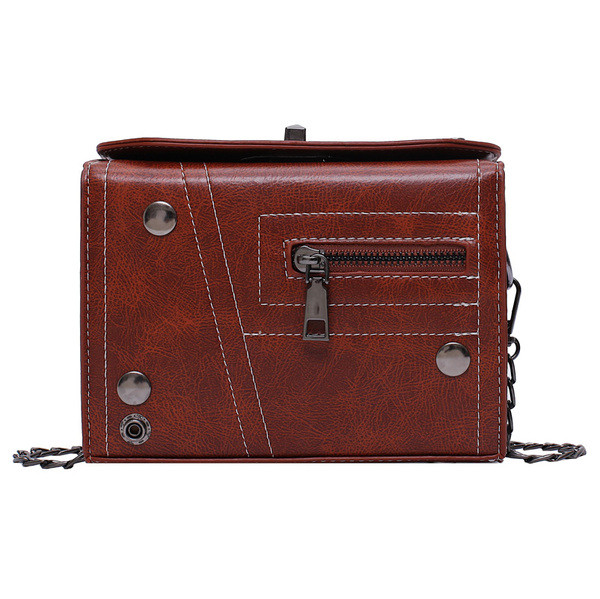 Eko bőrből készült alkalmi női táska cipzárral