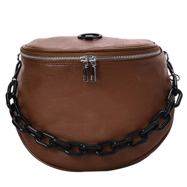 Női mindennapi táska öko bőrből, fém fogantyúval