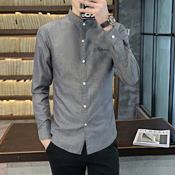 Tikandite ja pikkade varrukatega meeste särk