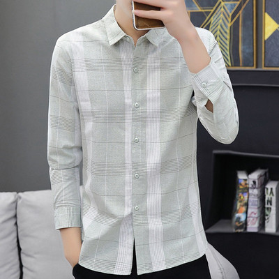 Új modell férfi ing klasszikus gallérral