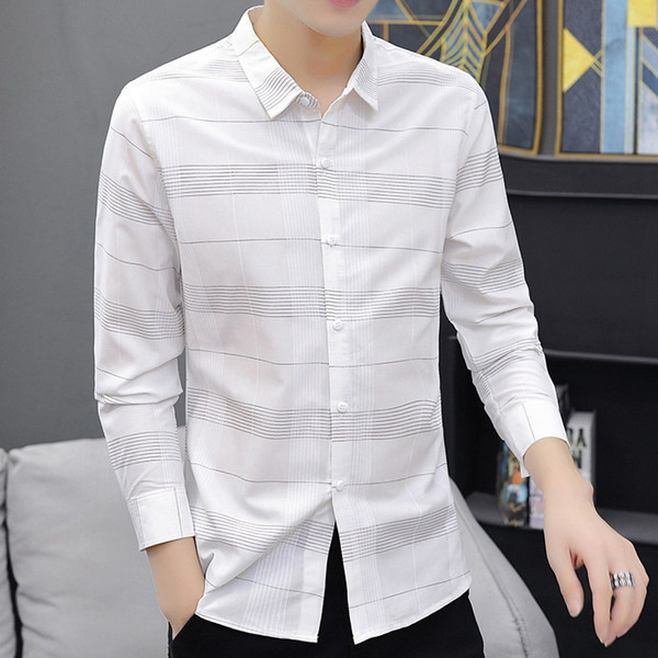 Új modell férfi ing klasszikus gallérral