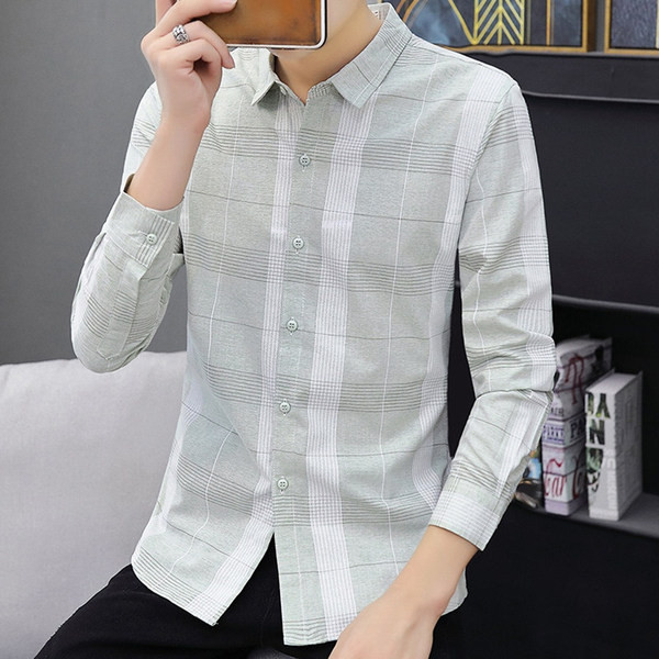 Új modell férfi ing klasszikus gallérral