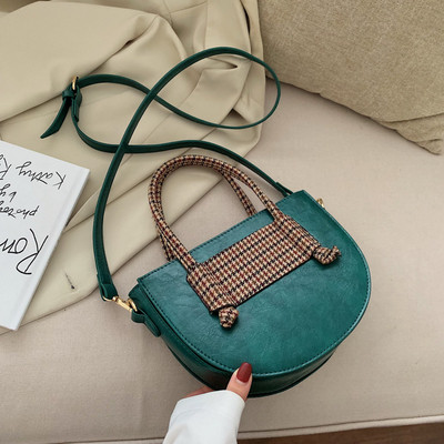 Modern női kerek táska hosszú és rövid fogantyúval