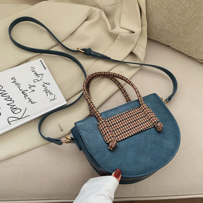 Modern női kerek táska hosszú és rövid fogantyúval