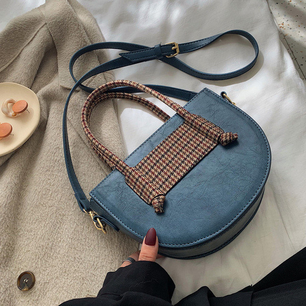 Modern női kerek táska hosszú és rövid fogantyúval