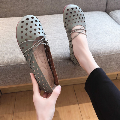 Női bőr alkalmi cipő lapos talppal