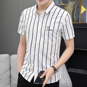 Meeste vabaaja särk tikandite ja lühikeste varrukatega